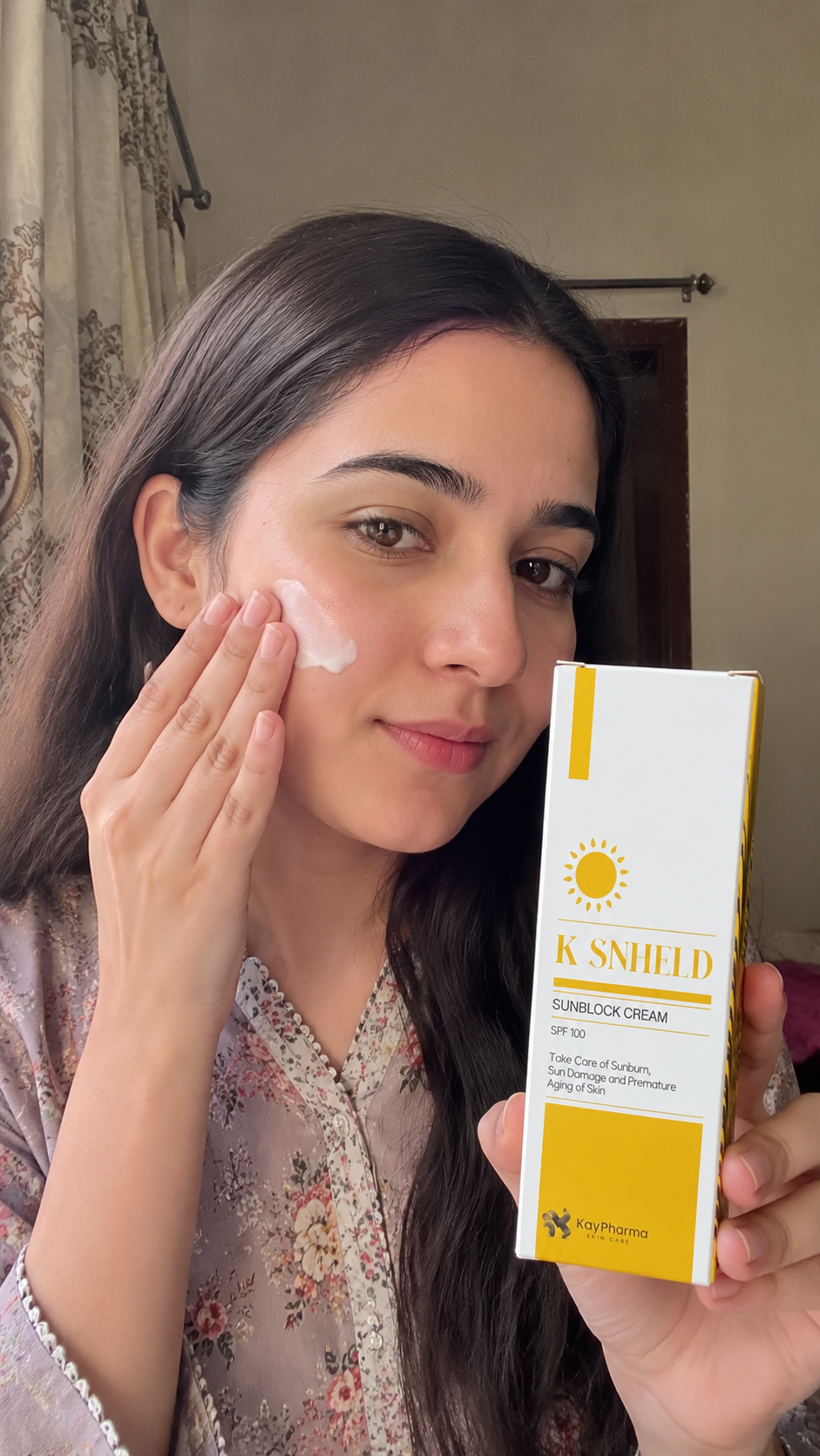 KayPharma skincare product with model